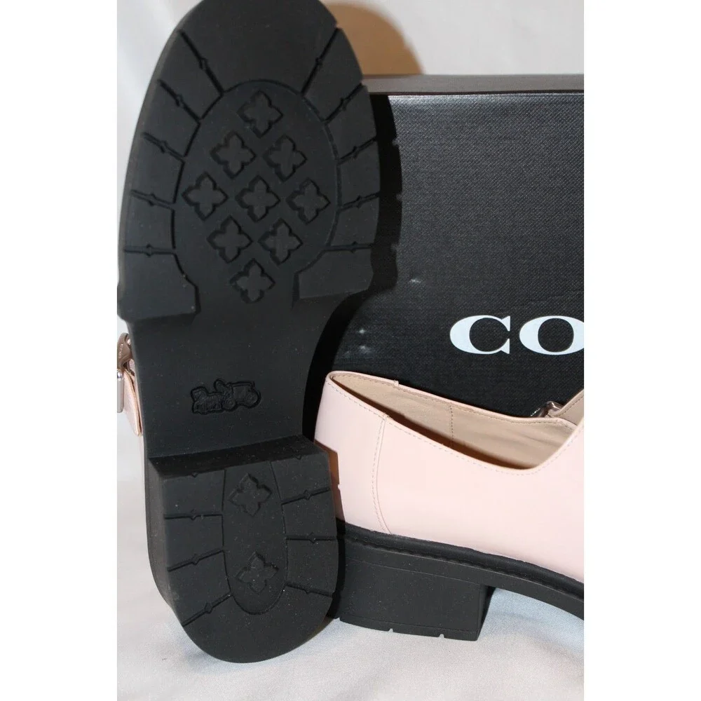 COACH WOMEN'S LOGO PATENT LEATHER MARY JANE PLATFORM SHOES‎ BLUSH $195 - Picture 8 of 8